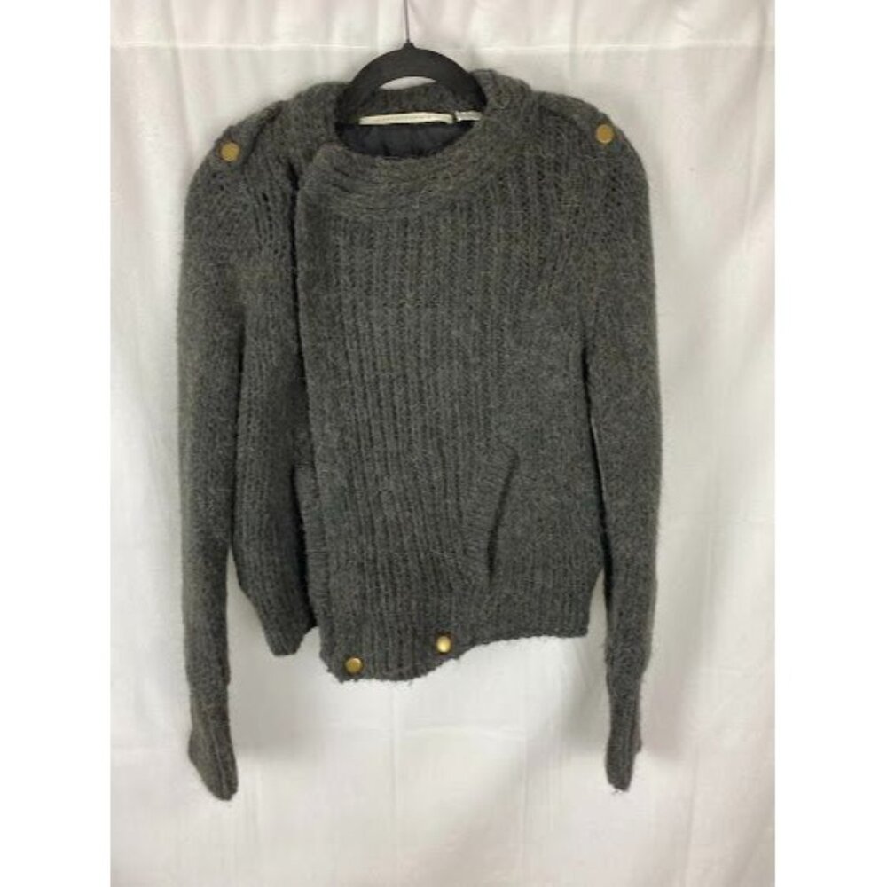 Twelfth Street By Cynthia Vincent Gray  Alpaca Blend Sweater Jacket style# S9517